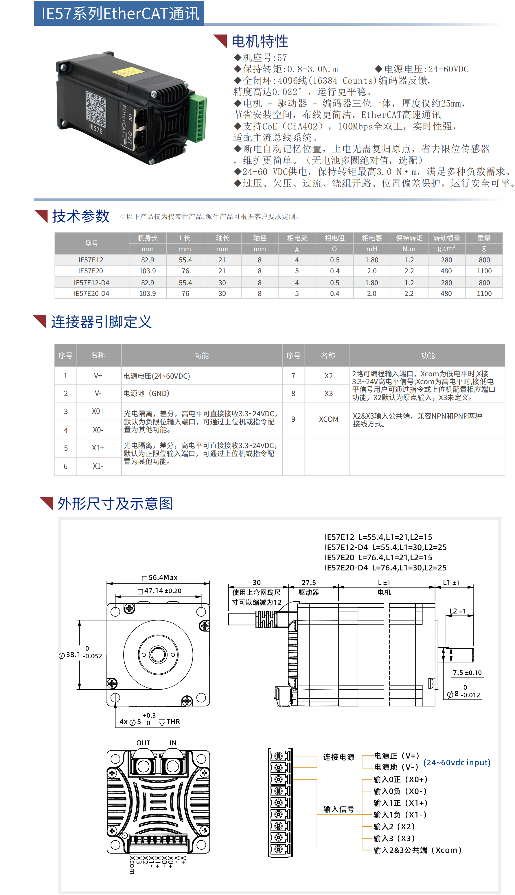 57集成式步进伺服电机（EtherCAT通讯）